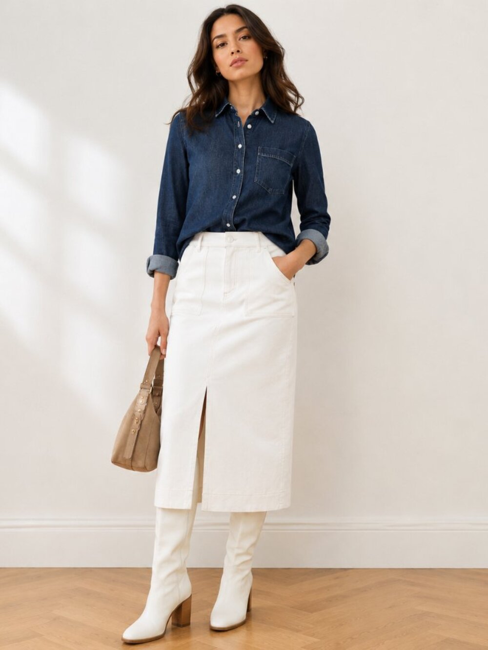 AG Adriano Goldschmied Cade Denim Shirt in Ricochet Wash NWT XS